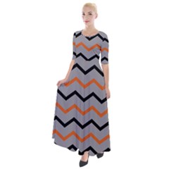 Basketball Thin Chevron Half Sleeves Maxi Dress by mccallacoulturesports