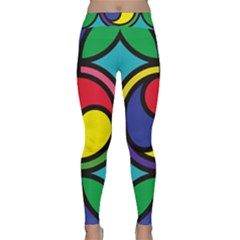 Colors Patterns Scales Geometry Classic Yoga Leggings by HermanTelo