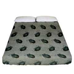 Army Green Hand Grenades Fitted Sheet (california King Size) by McCallaCoultureArmyShop