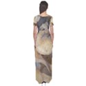 Close Up Mushroom Abstract Short Sleeve Maxi Dress View2