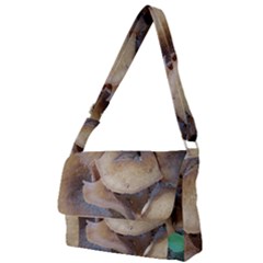 Close Up Mushroom Abstract Full Print Messenger Bag (s) by Fractalsandkaleidoscopes