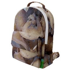 Close Up Mushroom Abstract Flap Pocket Backpack (small) by Fractalsandkaleidoscopes