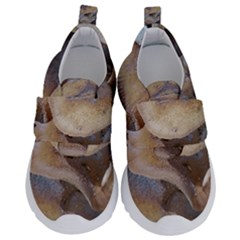 Close Up Mushroom Abstract Kids  Velcro No Lace Shoes by Fractalsandkaleidoscopes