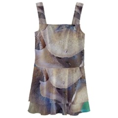 Close Up Mushroom Abstract Kids  Layered Skirt Swimsuit by Fractalsandkaleidoscopes