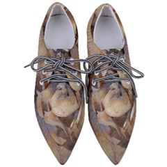 Close Up Mushroom Abstract Women s Pointed Oxford Shoes by Fractalsandkaleidoscopes