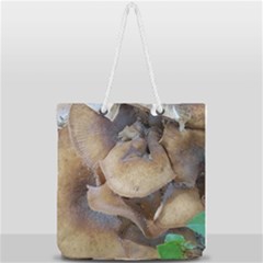 Close Up Mushroom Abstract Full Print Rope Handle Tote (large) by Fractalsandkaleidoscopes