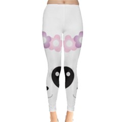 Panda Face Leggings  by PhotoThisxyz