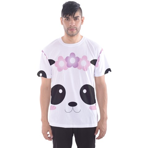 Panda Face Men s Sports Mesh Tee by PhotoThisxyz