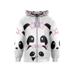 Panda Face Kids  Zipper Hoodie by PhotoThisxyz