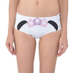 Panda Face Mid-waist Bikini Bottoms by PhotoThisxyz