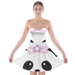 Panda Face Strapless Bra Top Dress by PhotoThisxyz