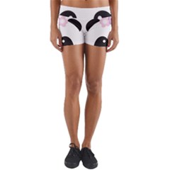 Panda Face Yoga Shorts by PhotoThisxyz