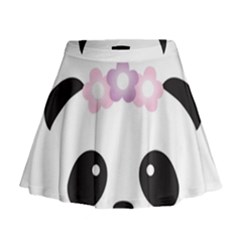 Panda Face Mini Flare Skirt by PhotoThisxyz