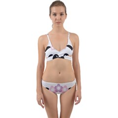 Panda Face Wrap Around Bikini Set by PhotoThisxyz