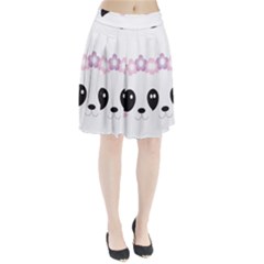 Panda Face Pleated Skirt by PhotoThisxyz