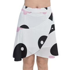 Panda Face Chiffon Wrap Front Skirt by PhotoThisxyz