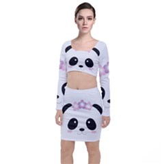 Panda Face Top And Skirt Sets by PhotoThisxyz