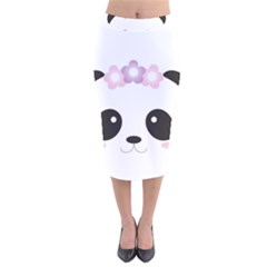 Panda Face Velvet Midi Pencil Skirt by PhotoThisxyz