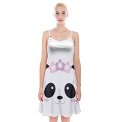 Panda Face Spaghetti Strap Velvet Dress by PhotoThisxyz