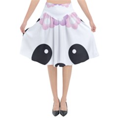 Panda Face Flared Midi Skirt by PhotoThisxyz