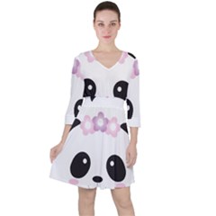 Panda Face Ruffle Dress by PhotoThisxyz