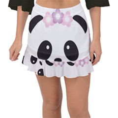 Panda Face Fishtail Mini Chiffon Skirt by PhotoThisxyz