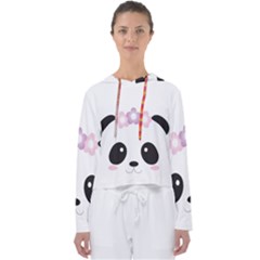 Panda Face Women s Slouchy Sweat by PhotoThisxyz