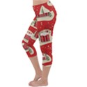 Christmas New Year Seamless Pattern Lightweight Velour Capri Yoga Leggings View2