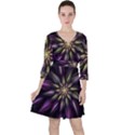 Fractal Flower Floral Abstract Ruffle Dress View1