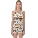 Animal Patterns Safari One Piece Boyleg Swimsuit View1