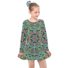 So Much Hearts And Love Kids  Long Sleeve Dress by pepitasart