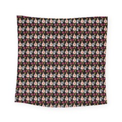 Valentine Girl Black Square Tapestry (small) by snowwhitegirl