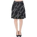 Black And White Ethnic Geometric Pattern Velvet High Waist Skirt View1