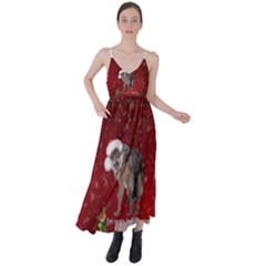 I m Ready For Christmas, Funny Wolf Tie Back Maxi Dress by FantasyWorld7