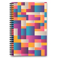 Abstract Geometry Blocks 5 5  X 8 5  Notebook by Bajindul