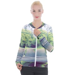 Photo Vue Sur Forêt  Casual Zip Up Jacket by kcreatif