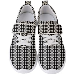 White Plaid Texture Men s Velcro Strap Shoes by Mariart