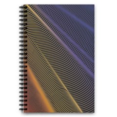 Rainbow Waves Mesh Colorful 3d 5 5  X 8 5  Notebook by HermanTelo