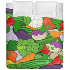 Vegetables Bell Pepper Broccoli Duvet Cover Double Side (california King Size) by HermanTelo