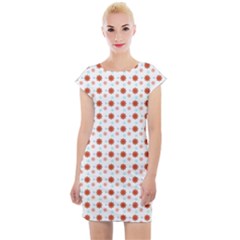 Background Flowers Multicolor Cap Sleeve Bodycon Dress by HermanTelo