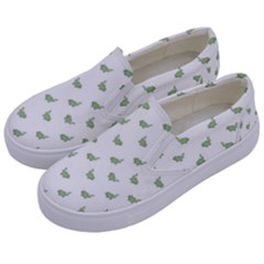 Iguana Sketchy Cartoon Style Drawing Pattern 2 Kids  Canvas Slip Ons by dflcprintsclothing