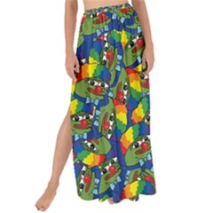 Clown World Pepe The Frog Honkhonk Meme Kekistan Funny Pattern Blue  Maxi Chiffon Tie-up Sarong by snek