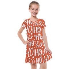 Ho Ho Ho Lettering Seamless Pattern Santa Claus Laugh Kids  Cross Web Dress by Vaneshart