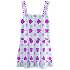 Background Flowers Multicolor Purple Kids  Layered Skirt Swimsuit by HermanTelo