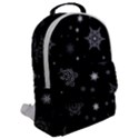 Christmas Snowflake Seamless Pattern With Tiled Falling Snow Flap Pocket Backpack (Large) View2