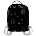 Christmas Snowflake Seamless Pattern With Tiled Falling Snow Flap Pocket Backpack (Large) View3