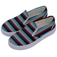 Stripey 1 Kids  Canvas Slip Ons by anthromahe