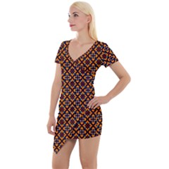 Df Luciano Rodman Short Sleeve Asymmetric Mini Dress by deformigo