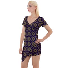 Df Festus Regence Short Sleeve Asymmetric Mini Dress by deformigo