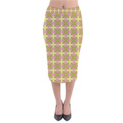 Df Blootomy Velvet Midi Pencil Skirt by deformigo